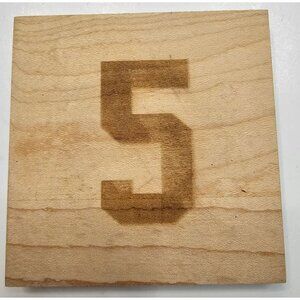 Rustic Wooden Number 5 Bottle Opener Doubles as Coaster 3.5" square